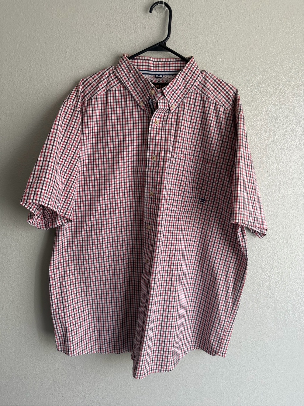 Ariat Red, White & Blue Short-Sleeve Check Button-Down Shirt